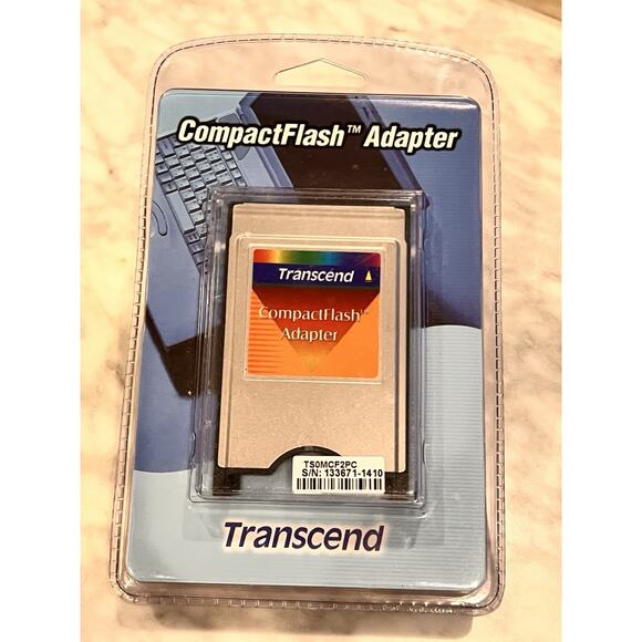 Transcend CompactFlash Adapter TS0MCF2PC - New Sealed - Picture 1 of 5